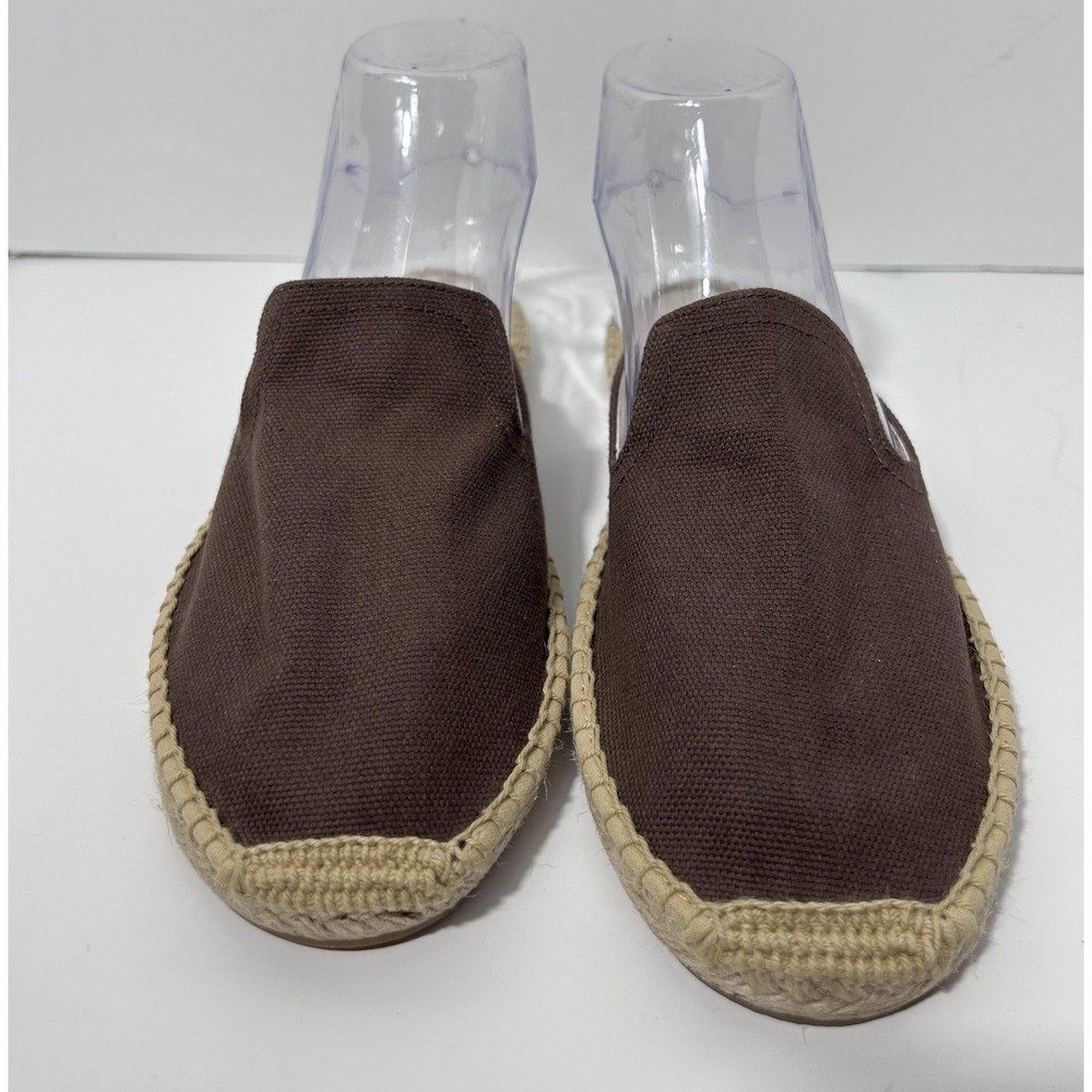 Soludos The Dali Mule Shoes Womens Size 9.5 Brown Canvas Espadrille Slip On